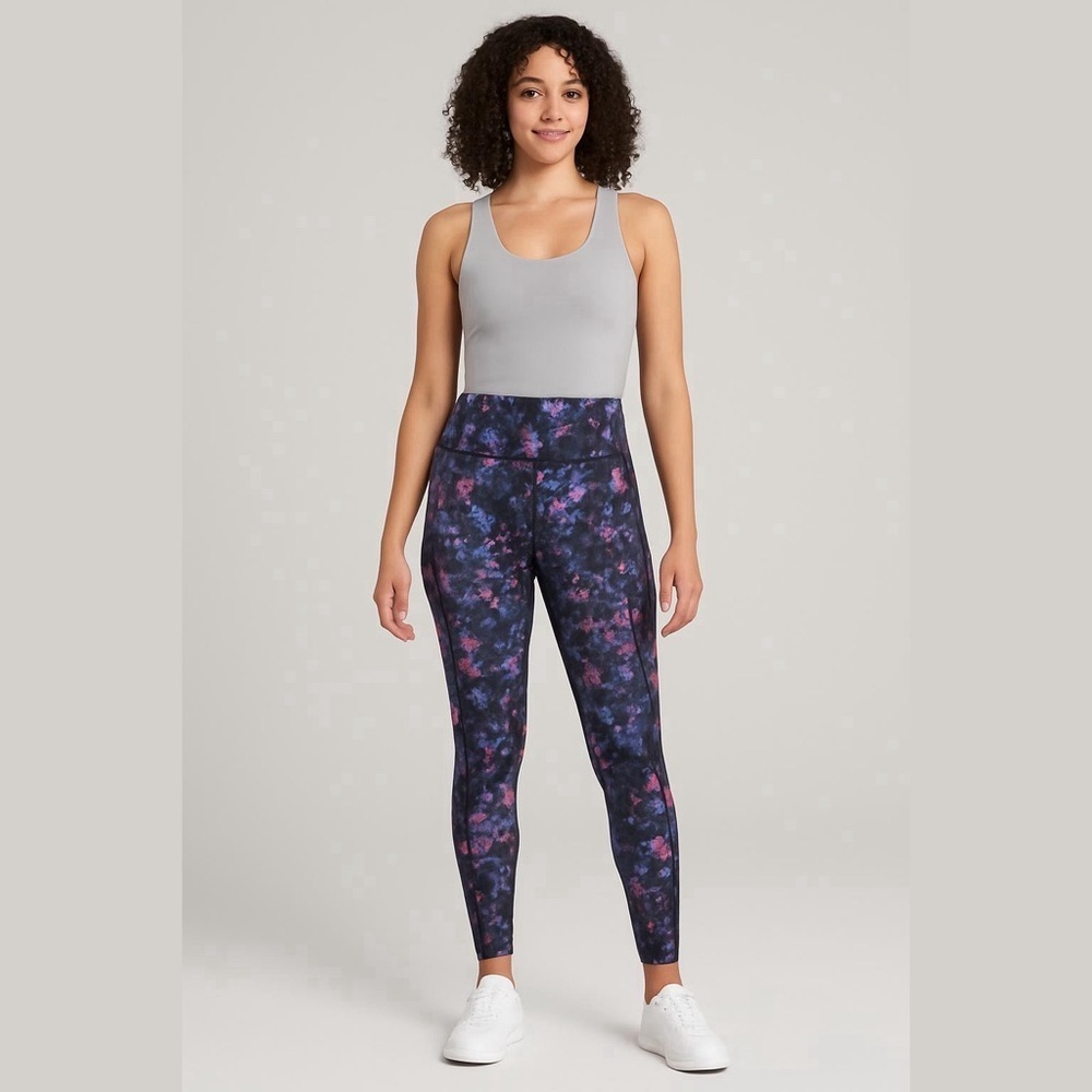 Avia Floral Print Women's Leggings Sz XXL Gym Yoga Activewear Running Athletic